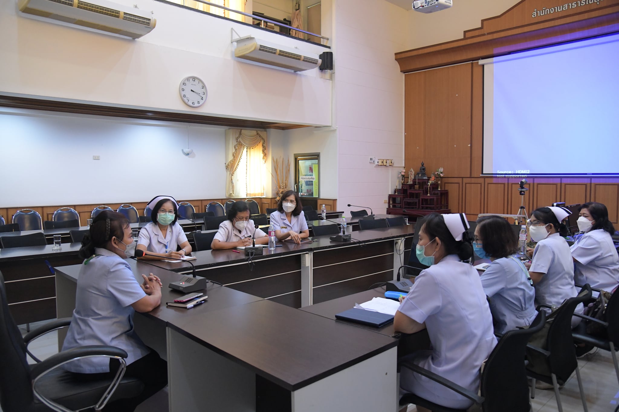 รอง นพ.สสจ.ชัยนาท เป็นประธานการประชุมทีมสนับสนุนพยาบาลโรงพยาบาลสนามจังหวัดชัยนาท