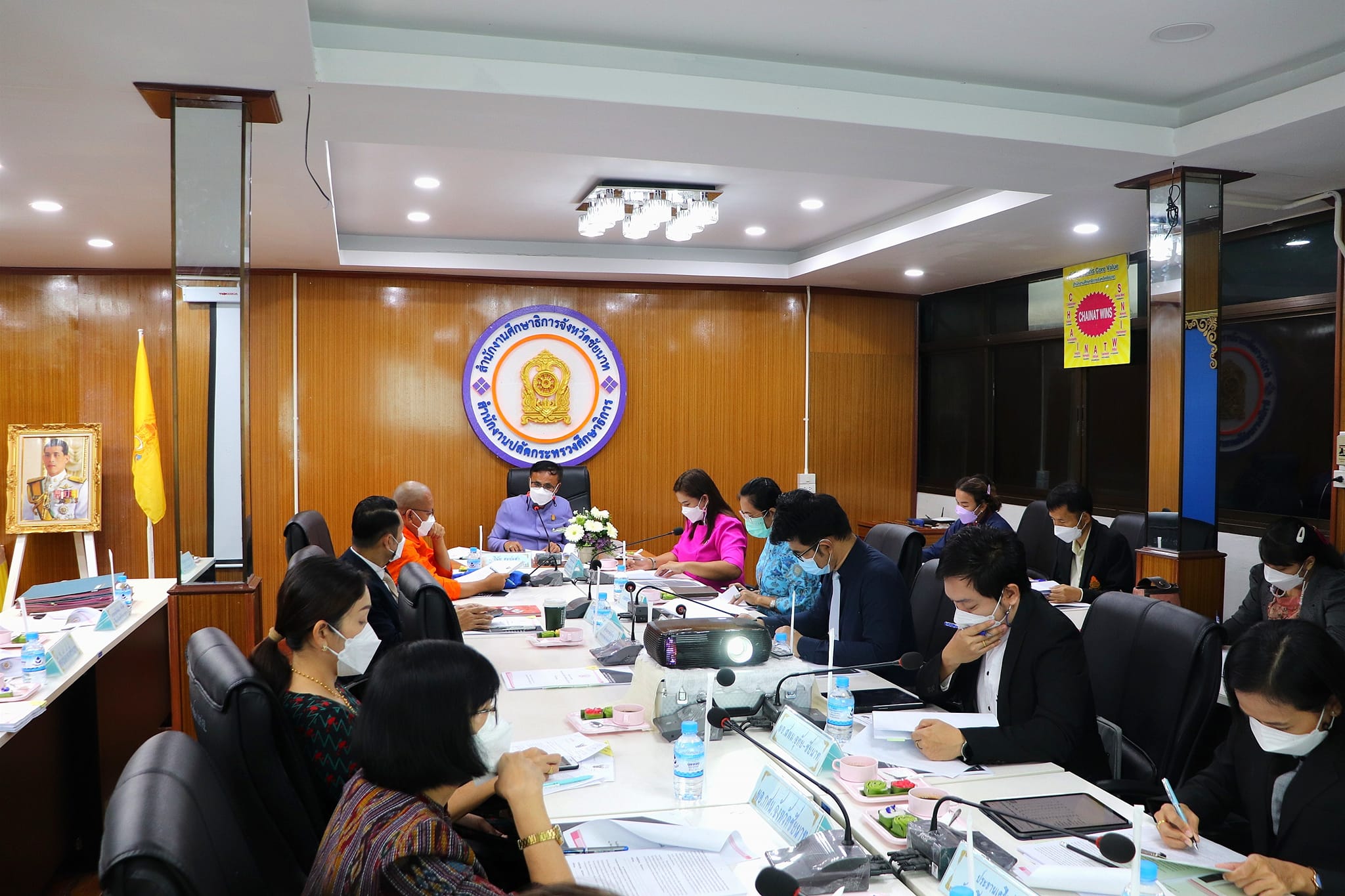 รอง นพ.สสจ.ชัยนาท  ร่วมประชุมเพื่อหาแนวทางให้บริการฉีดวัคซีน โควิด-19 ชนิด pfizer ให้กับนักเรียน ครั้งที่ 1/2564