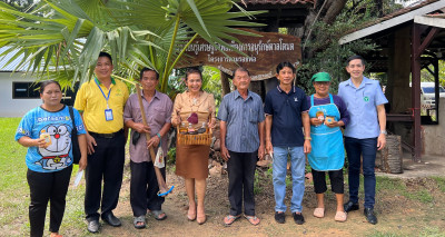 รอง นพ.สสจ.ชัยนาท ลงพื้นที่พัฒนาเยี่ยมชมกลุ่มวิสาหกิจชุมชนการแปรรูปผลิตภัณฑ์   ณ ศูนย์เรียนรู้เศรษฐกิจพอเพียงการอนุรักษ์ตาลโตนด ตำบลห้วยกรด อำเภอสรรคบุรี จังหวัดชัยนาท